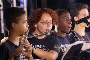 A inauguração teve também a apresentação do projeto Harmônicos de Conservatória, apoiado pelo vereador